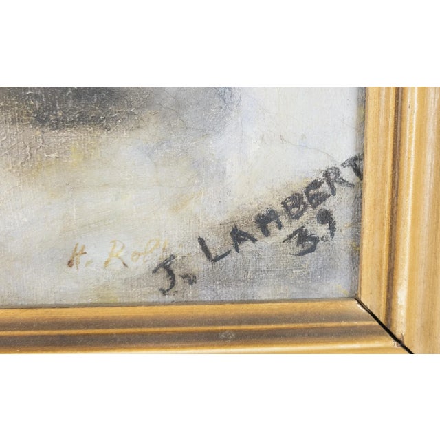 Wood Mid-Century Abstract Still Life Painting, Signed For Sale - Image 7 of 12