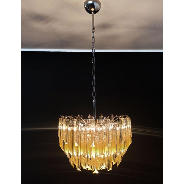 Gold Vintage Italian Chandeliers in Murano For Sale - Image 8 of 14