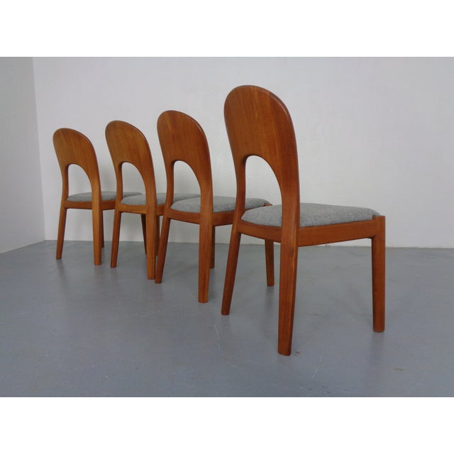 Wood Vintage Morten Dining Chairs in Teak by Niels Koefoed for Hornslet Møbelfabrik, 1970s, Set of 4 For Sale - Image 7 of 16