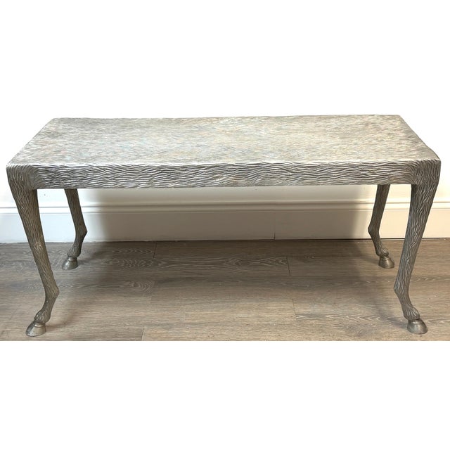 Sculptural Zoomorphic Cast Zinc Alloy Coffee Table Manner of John Dickinson For Sale - Image 16 of 17