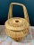 1970s Chinese Bamboo & Rattan Lidded Basket For Sale - Image 10 of 10
