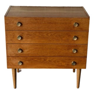 Oak Dresser With 4 Drawers Danish Mid-Century Modern 1960s For Sale