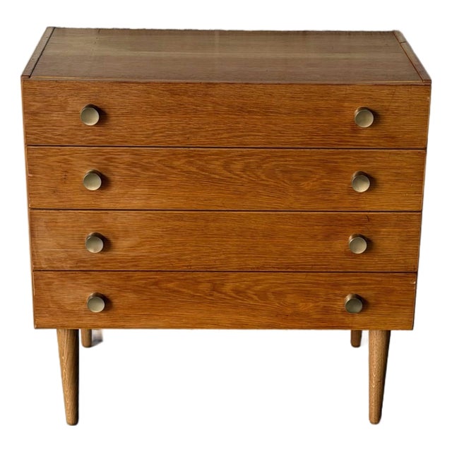 Oak Dresser With 4 Drawers Danish Mid-Century Modern 1960s For Sale