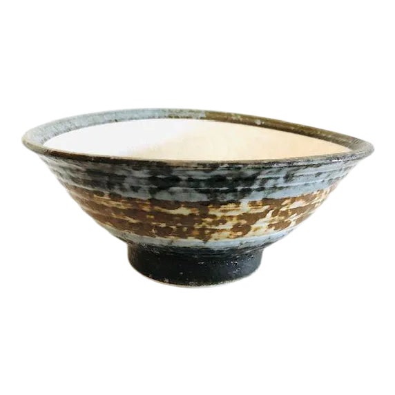 90's Hand Crafted Potter Serving Bowl For Sale