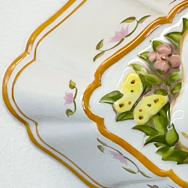 1986 Coastal French Le Cordon Blue Flora and Goose Porcelain Mold & Wall Decor. For Sale - Image 4 of 10