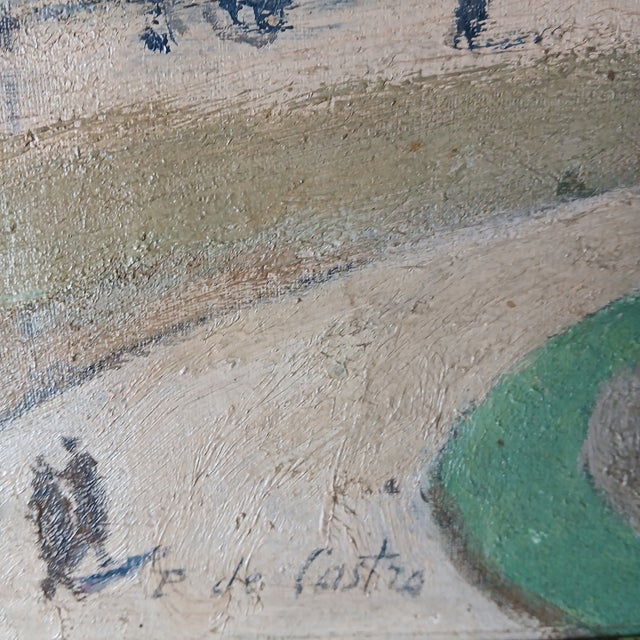 Early 20th Century Paul De Castro - Jardin Du Carrousel, Paris French Impressionist For Sale - Image 6 of 8