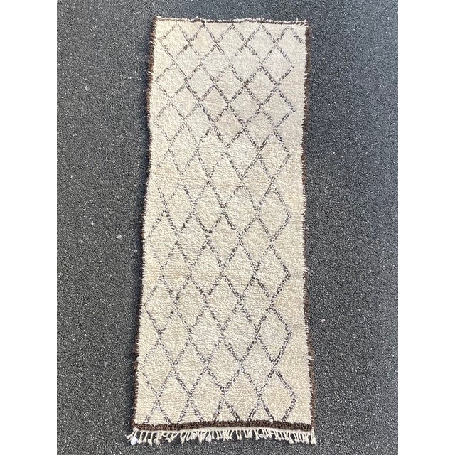 Berber Moroccan Beni Ouarain Wool Runner For Sale - Image 9 of 9