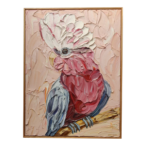 Jodie Wells Galah on Blushing Peach, 2022 Painting Oil on Canvas