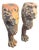 19th Century Greco-Roman Terracotta Lion Paw Pedestals, Set of 2 For Sale