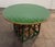 Modern Vintage Green Faux Bamboo & Rattan Round Coffee Table For Sale - Image 3 of 7
