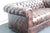 Animal Skin Vintage Leather Chesterfield Tufted Settee Sofa For Sale - Image 7 of 11