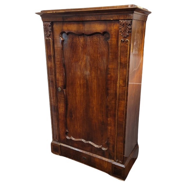 Biedermeier Style Wardrobe / Cabinet in Ash Wood, Germany, 1840 For Sale
