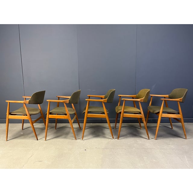 Vintage Teak Dining Chairs by Casala, 1960s, Set of 5 For Sale - Image 12 of 13