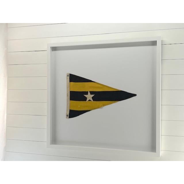 Modern Vintage Nautical Yacht Club Pennant For Sale - Image 3 of 6