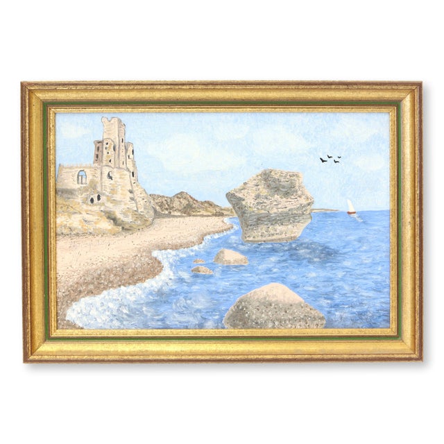 French Coastal Landscape Paintings, Pair For Sale In Los Angeles - Image 6 of 8