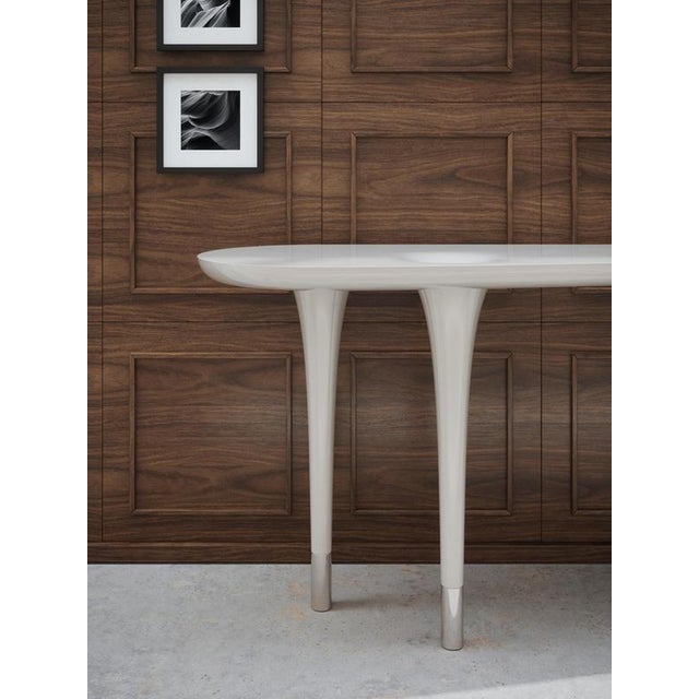 Delphine Console Table with Popular Gray Lacquer Finish by Ultramobili For Sale - Image 10 of 12