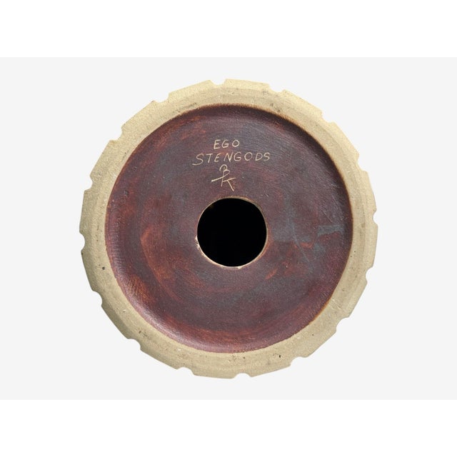 Brown Bruno Karlsson, Large Table Lamp, Brown Stoneware, Sweden, 1960s For Sale - Image 8 of 10