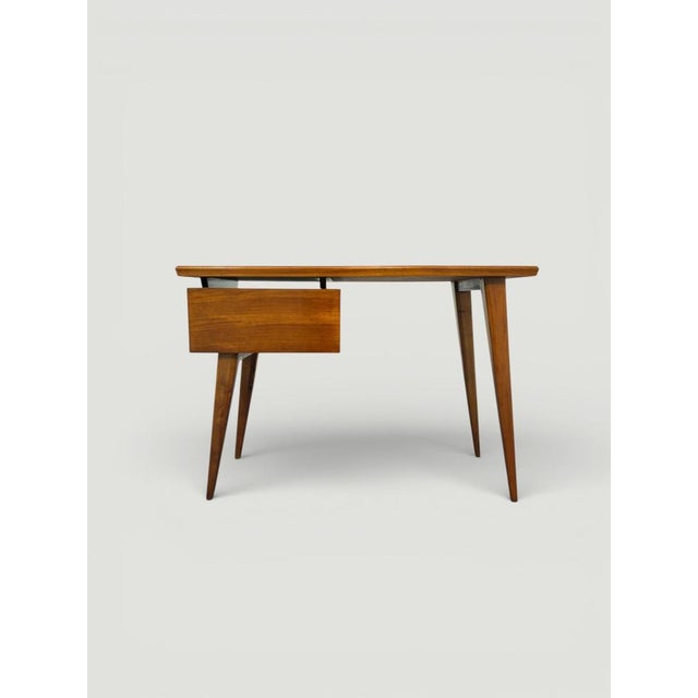 Mid-Century Italian Desk and Chair with Suspended Bookcase in the style of Gio Ponti, 1950, Set of 3 For Sale - Image 14 of 18