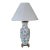 1990s Large Chinoserie Porcelain Floral Table Lamp With Shade For Sale