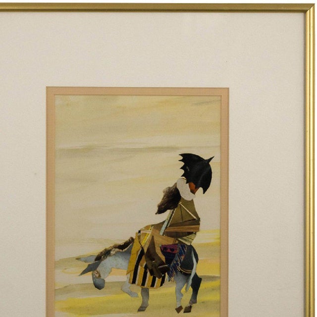 Judith Yellin Ginat, Judaica Israeli Torn Paper Collage, 1969 For Sale - Image 4 of 4