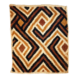 Vintage Kuba Grass Tribal Raffia Textile Fabric