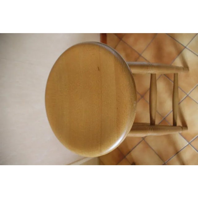 Set of Wooden Bar Stools For Sale - Image 4 of 13
