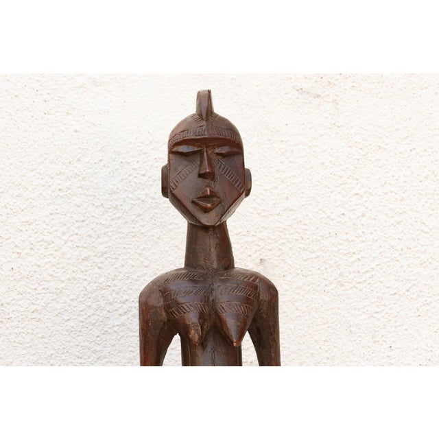 Antique African Carved Wood Mumuye Figure on Stand For Sale - Image 9 of 10