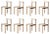 Tal Oak Chairs by Kann Design, Set of 8 For Sale