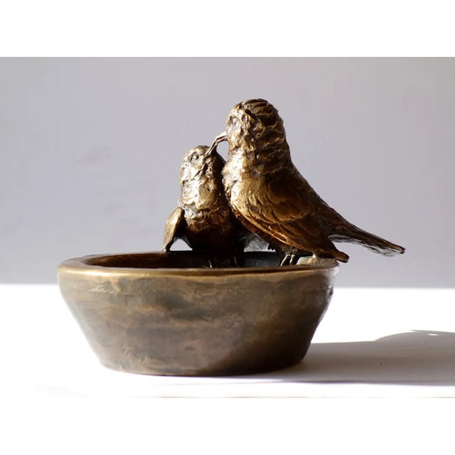 Birds Luigi Secchi Italy, 1890-1910 Bronze Sculpture Bowl "L Secchi" engraved This piece has an attribution mark, I am...