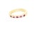 Contemporary Ruby Diamond Channel Set Wedding Band .50cttw 14K Yellow Gold, Size 8 For Sale - Image 3 of 3