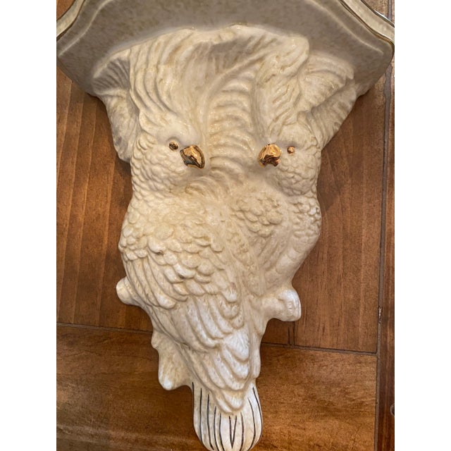 1970s Vintage Porcelain Cockatoo Parrot Wall Sconces - A Pair For Sale - Image 5 of 13