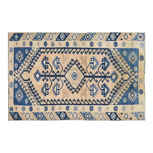 Vintage Turkish Anatolian Hand Knotted Wool Rug, 2'4''x3'7'' For Sale