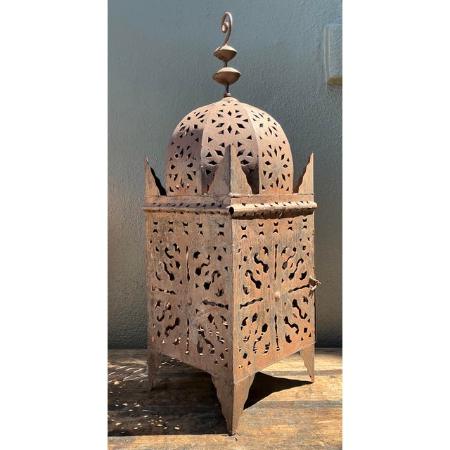 Vintage Punch Cut Lantern For Sale In West Palm - Image 6 of 12