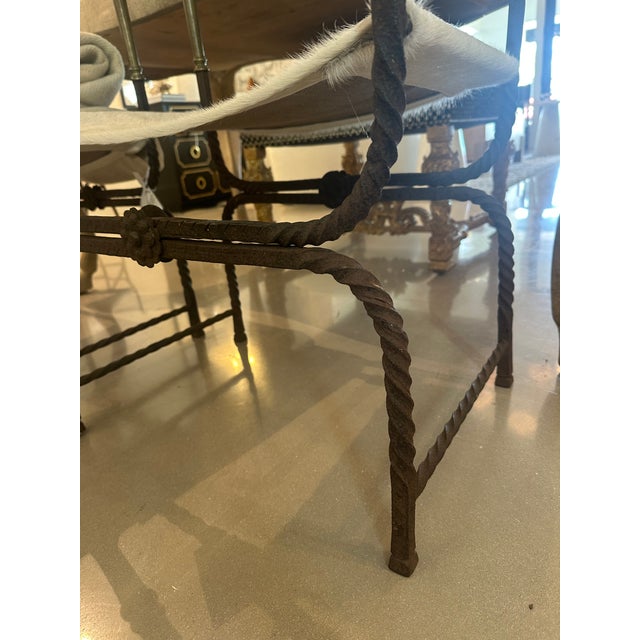 Pair of Vintage Hide Stools For Sale In Austin - Image 6 of 6