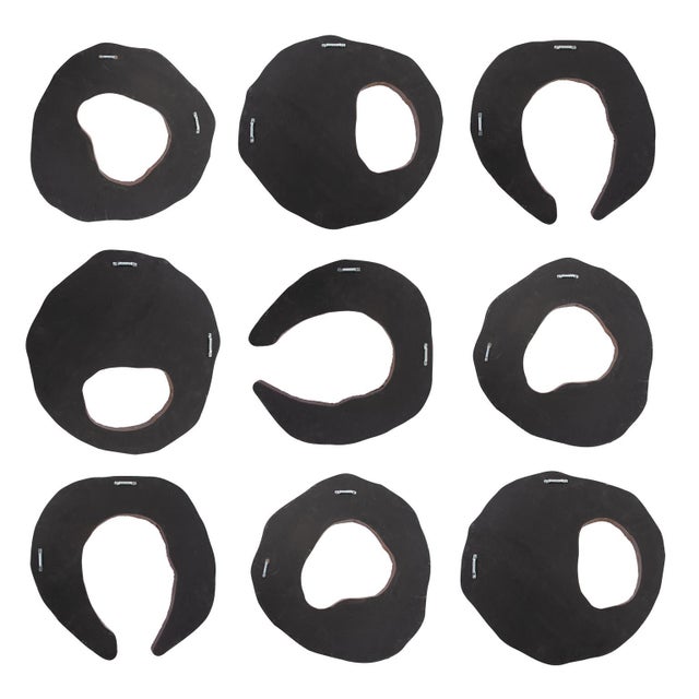 2020s Abstract Wooden Trunk Art Set of 9 For Sale - Image 5 of 10