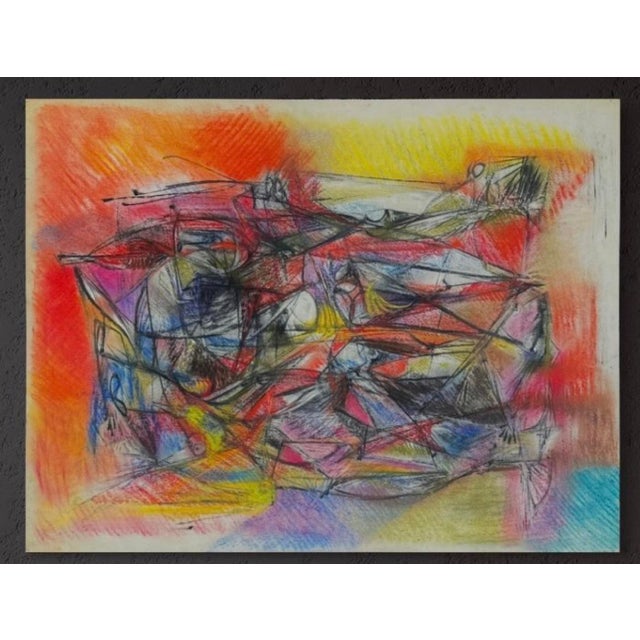 Silvin Bronkart, Large Coloured Abstract Composition, 1957, Mixed Media on Paper For Sale - Image 15 of 15