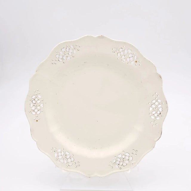 19th Century Pierced Creamware Plate, England Circa 1860 For Sale In San Francisco - Image 6 of 6