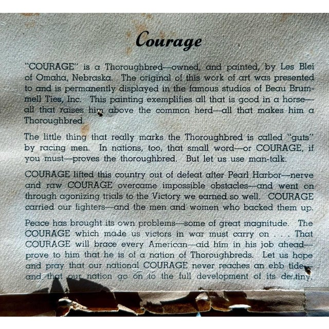 Brown Mid 20th Century Courage Reproduction Print For Sale - Image 8 of 8