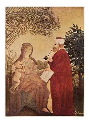 1951 After H. Rousseau "The Hioly Family", Post-Impressionist First Edition Parisian Print