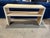 Contemporary Crate and Barrel Grasscloth “Meadow” Console Table For Sale - Image 3 of 12