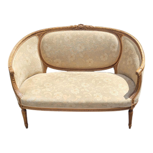 Fine Antique French Curved Side Settee