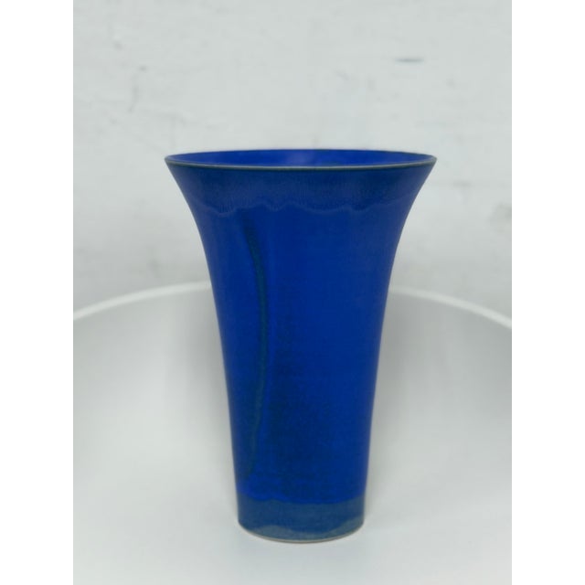 Design Plus Gallery presents a One of a Kind Cobalt Blue Vase Made by Christine Perrochon. An extraordinary color of blue...