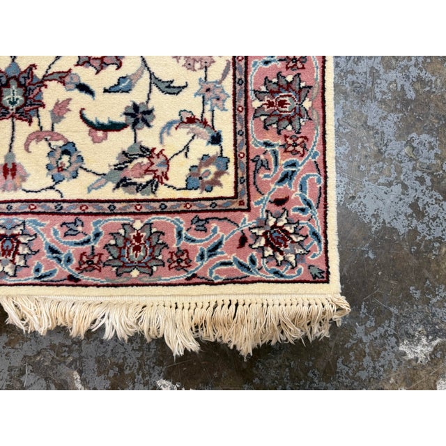2ft 6 in × 12ft Persian Style Floral Wool Runner Rug For Sale - Image 4 of 12