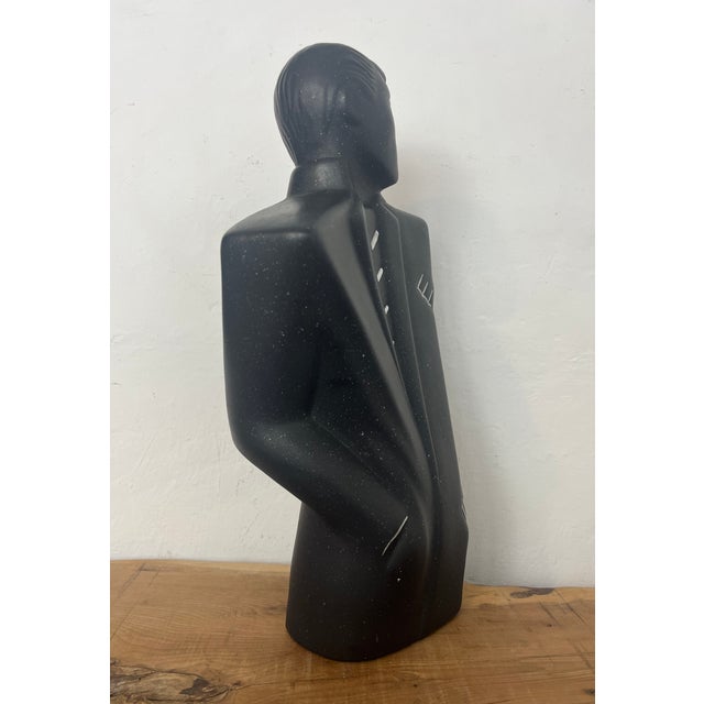 Vintage Postmodern Style Ceramic Man Sculpture in the style of Lindsey B Balkwill, 1980s For Sale - Image 9 of 18