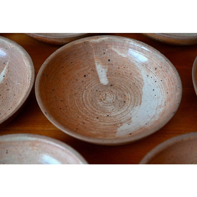 Brutalist Wabi Sabi Stoneware Plates, 1970s, Set of 10 For Sale - Image 6 of 9