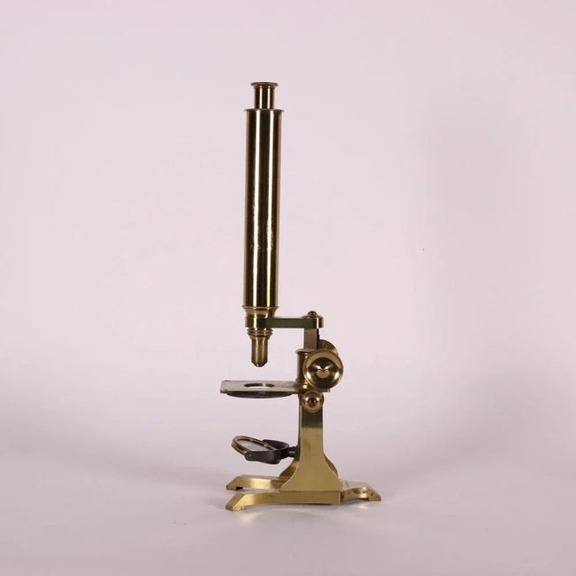 Vintage Brass Microscope For Sale - Image 10 of 11
