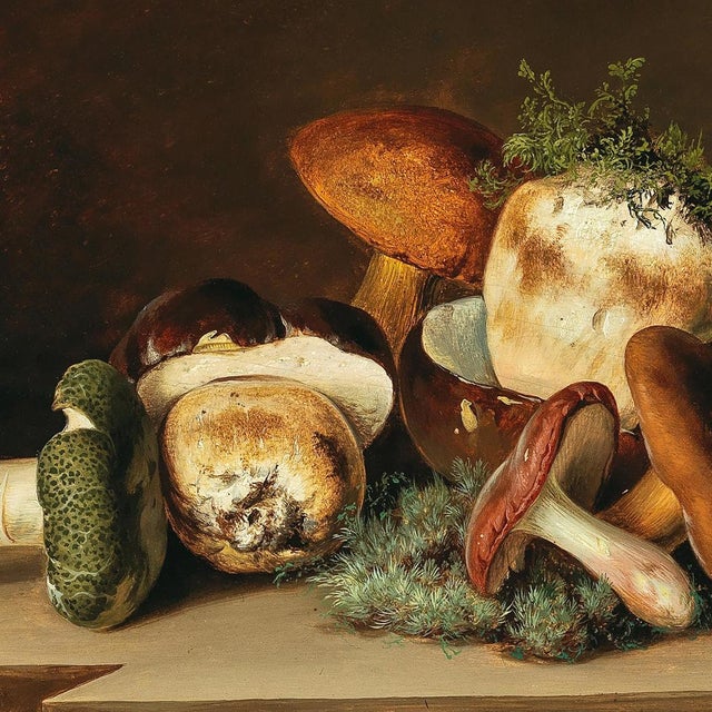 This piece is just gorgeous! We love the colors and richness of the penny bun mushrooms- great cottagecore style wall art,...