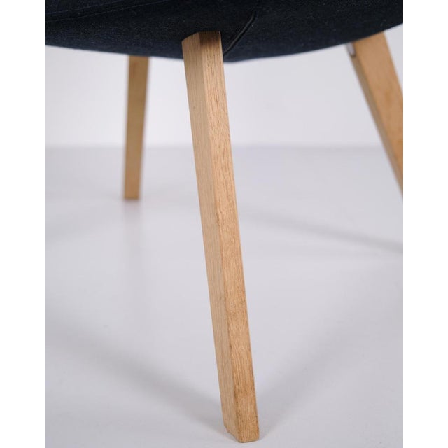 Erik jørgensen lounge chair model ej 3 in oak and blue fabric. Danish design with a simple and timeless design language. —...