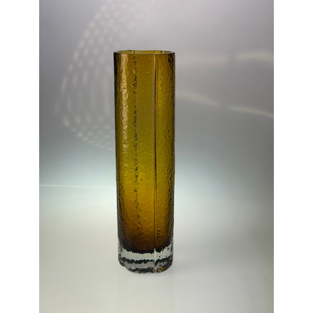 Large Amber Art Glass Vase by Tamara Aladin for Riihimäen Lasi, Finland, 1970s For Sale - Image 4 of 9
