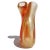 Seguso Murano Vintage Red Orange Gold Flecks Italian Art Glass Double Mouth Tube Flower Vase For Sale - Image 9 of 13